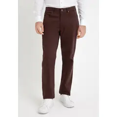 TRIAL - Pantalón hombre casual cinco bolsillos café