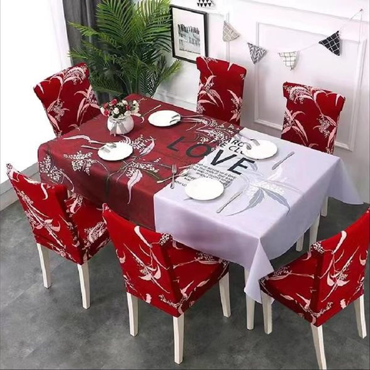 GENERICO - Set Mantel Decorativo + 6 fundas living hogar