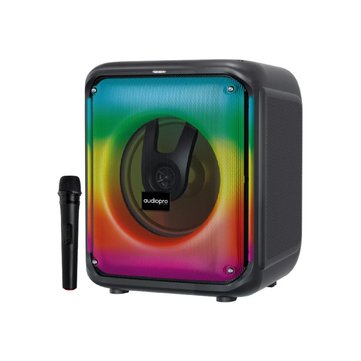 AUDIO PRO - Parlante Karaoke Bluetooth Micrófono E iluminación Rgb - SC