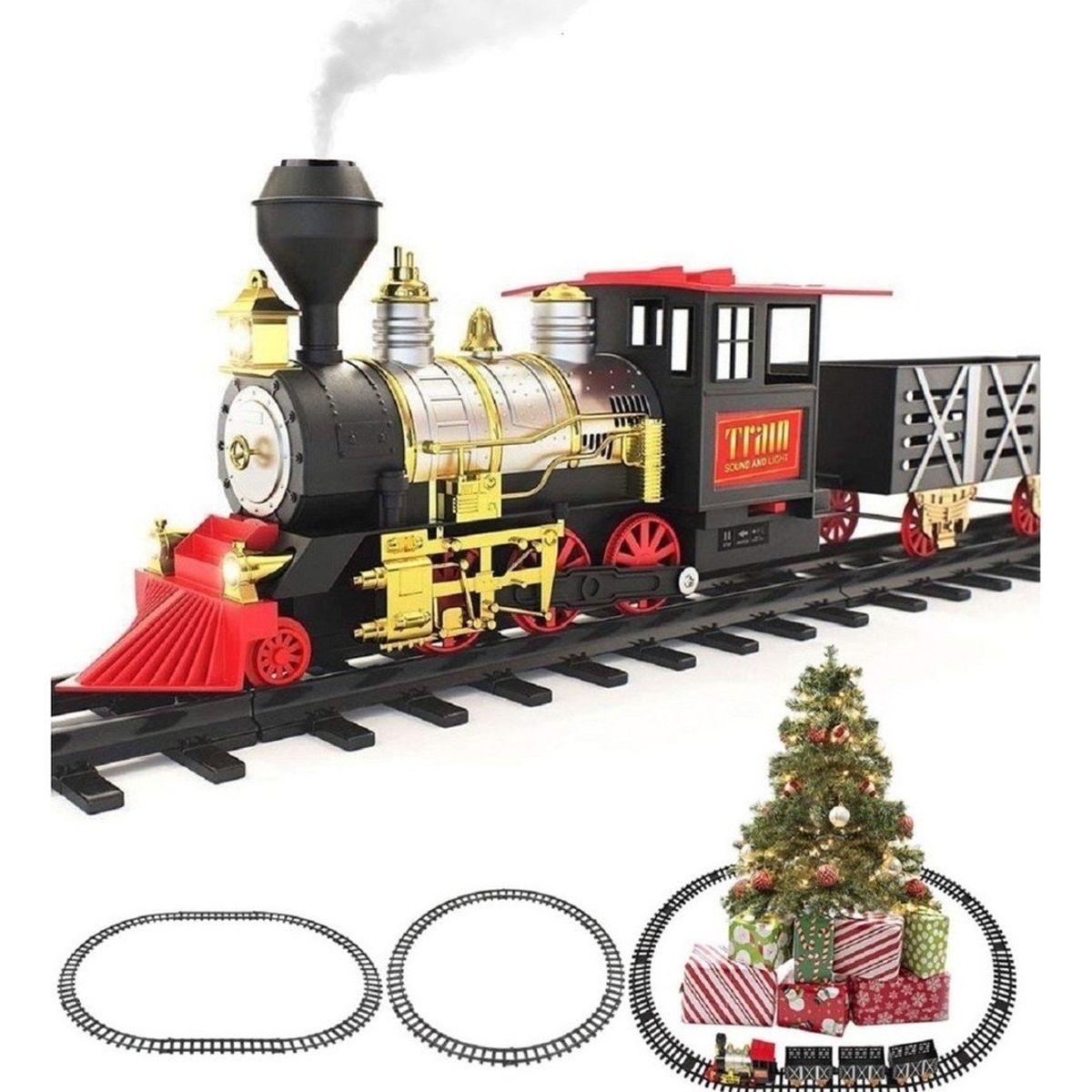 GENERICO - Juguete Auto Tren De Navidad Eléctrico 14 Pcs