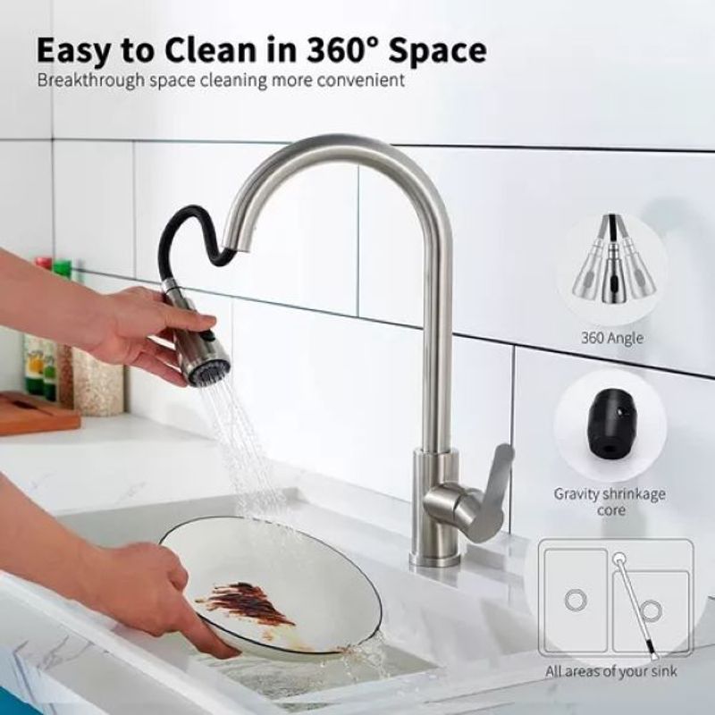 GENERICO - Llave Grifo Monomando Lavaplatos Extensible