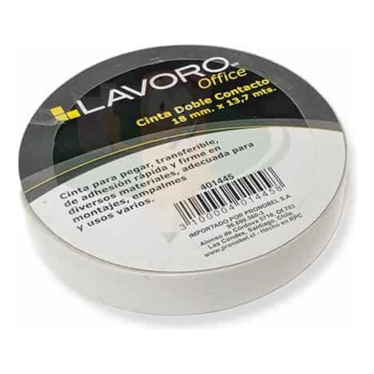 LAVORO - Cinta De Fijar Doble Contacto, Transferible 18mm X 13,7 Mts