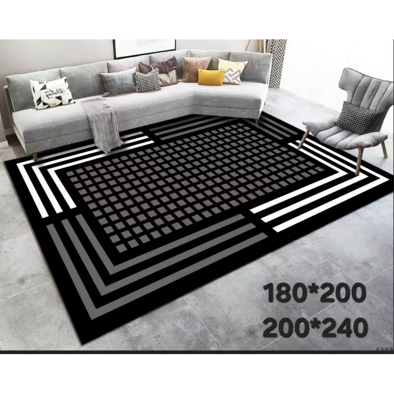 GENERICO - ALFOMBRA PARA LIVING ANTIDESLIZANTE CON DISEÑOS TRIDIMENCIONALES
