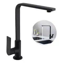 GENERICO - Llave Monomando Lavaplatos Profesional Extraíble Negro