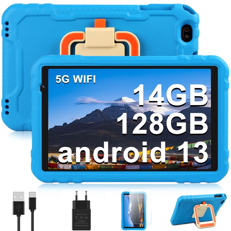 AOCWEI - Tablet con funda Aocwei X500 101 128GB azul y 14GB de memoria RAM