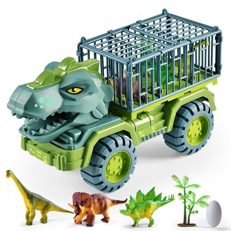 KUANGYE - Juguete Camion Tiranosaurio Rex Transporte De Dinosaurios