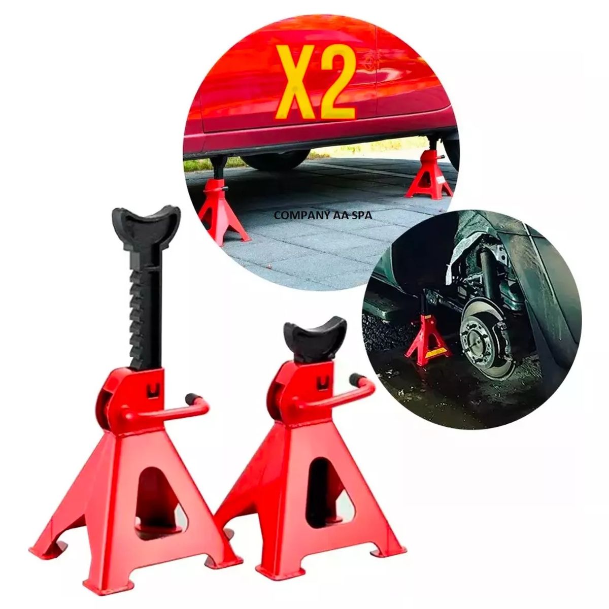 MUNDO MAGIA - Set De 2 Banquillos Caballetes De 3 Toneladas