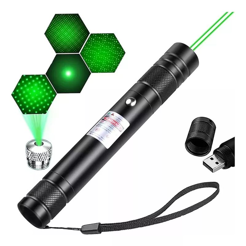 MUNDO MAGIA - Puntero Laser Verde Astronómico Largo Alcance Recargable