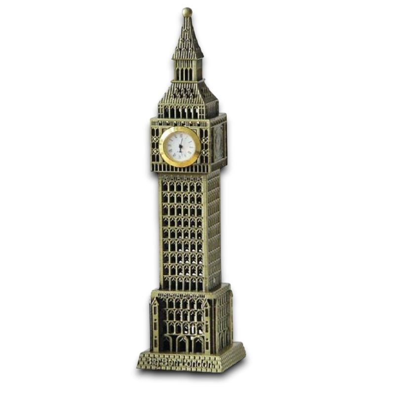 INVENCIBLE - Reloj Big Ben  Mesa Metalico Adorno Decoracion Ak54