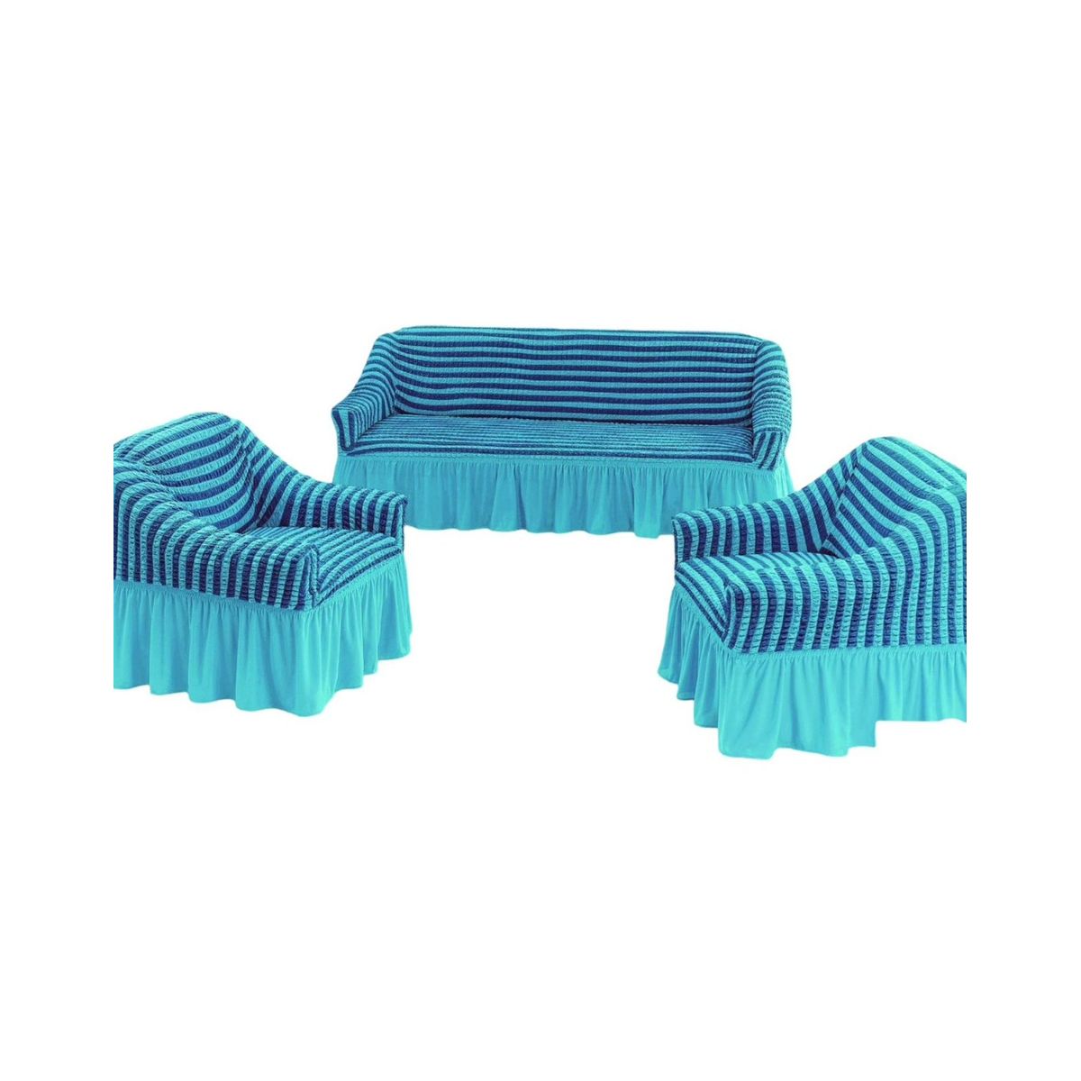 GENERICO - JUEGO DE FUNDAS TURKAS TEXTURIZADAS 3+1+1 D62