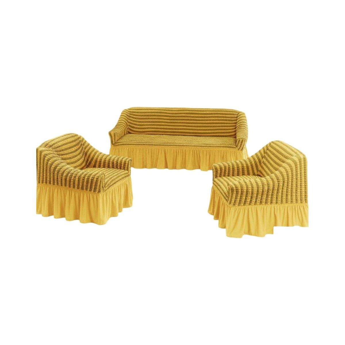 GENERICO - JUEGO DE FUNDAS TURKAS TEXTURIZADAS 3+1+1 D61