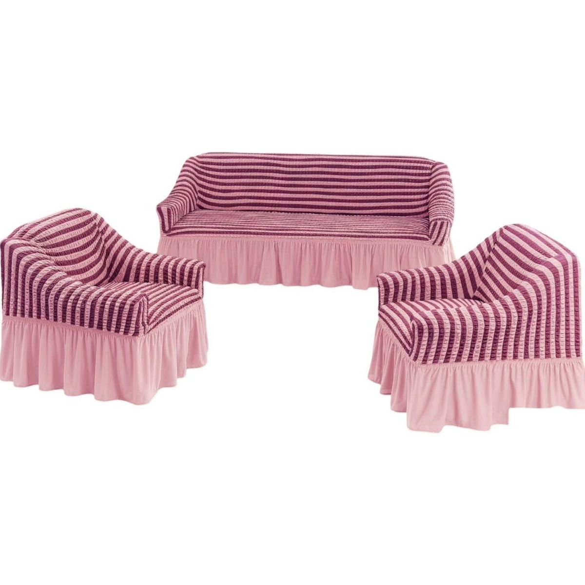 GENERICO - JUEGO DE FUNDAS TURKAS TEXTURIZADAS 3+1+1 D64