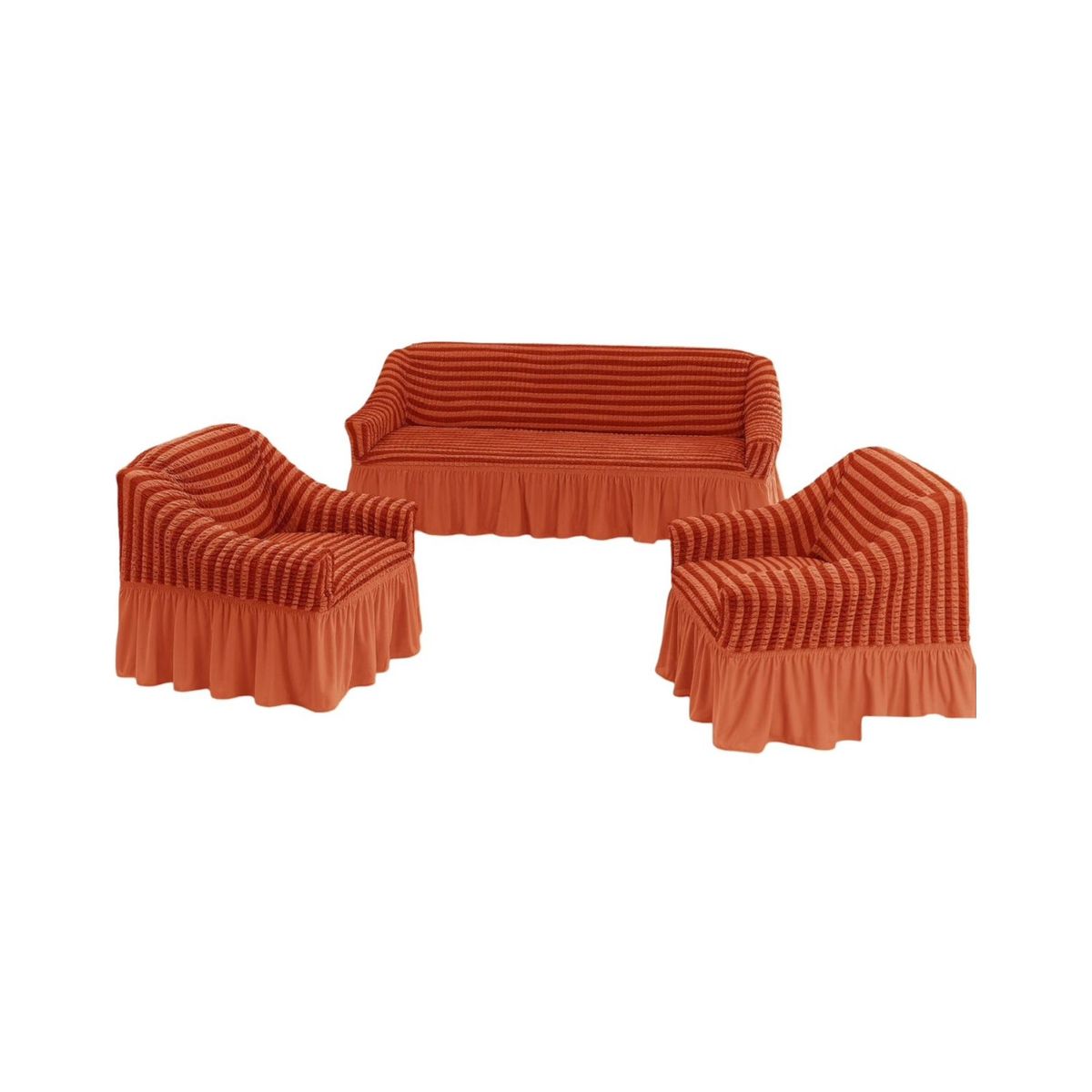 GENERICO - JUEGO DE FUNDAS TURKAS TEXTURIZADAS 3+1+1 D63