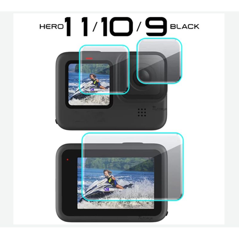 GENERICO - PROTECTOR PANTALLA MICA VIDRIO GOPRO 9, 10, 11, 12