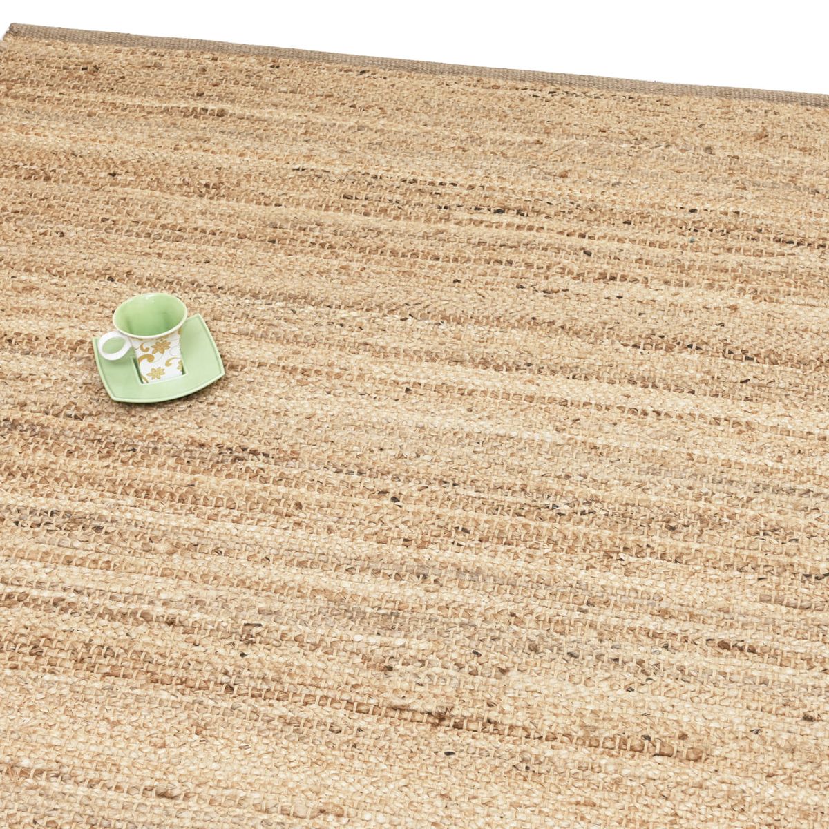 DECOGHAR - Alfombra de Yute Durries Trenzado Nudo Doble y Dobladillo Bajada 60x180 cm