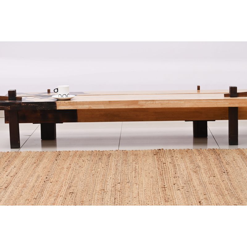 GENERICO - Alfombra Yute Durries Trenzado Nudo Doble Mediana 150x240 cm