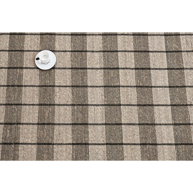 GENERICO - Alfombra Yute Seagrass Cubos Negro 180x280 cm
