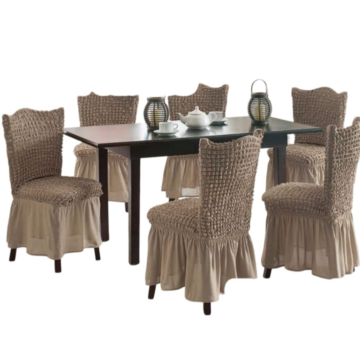 GENERICO - Fundas Sillas Turcas - Pack de 6 Unds T8