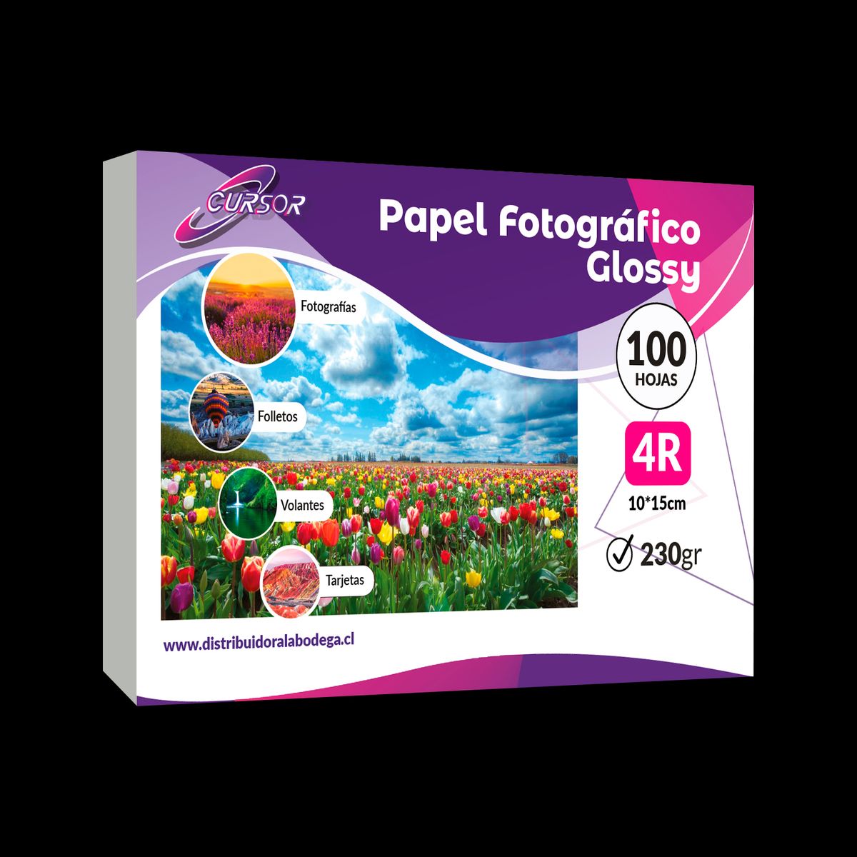 CURSOR - Papel Fotografico Premium Glossy 4r 230g 100h Cursor