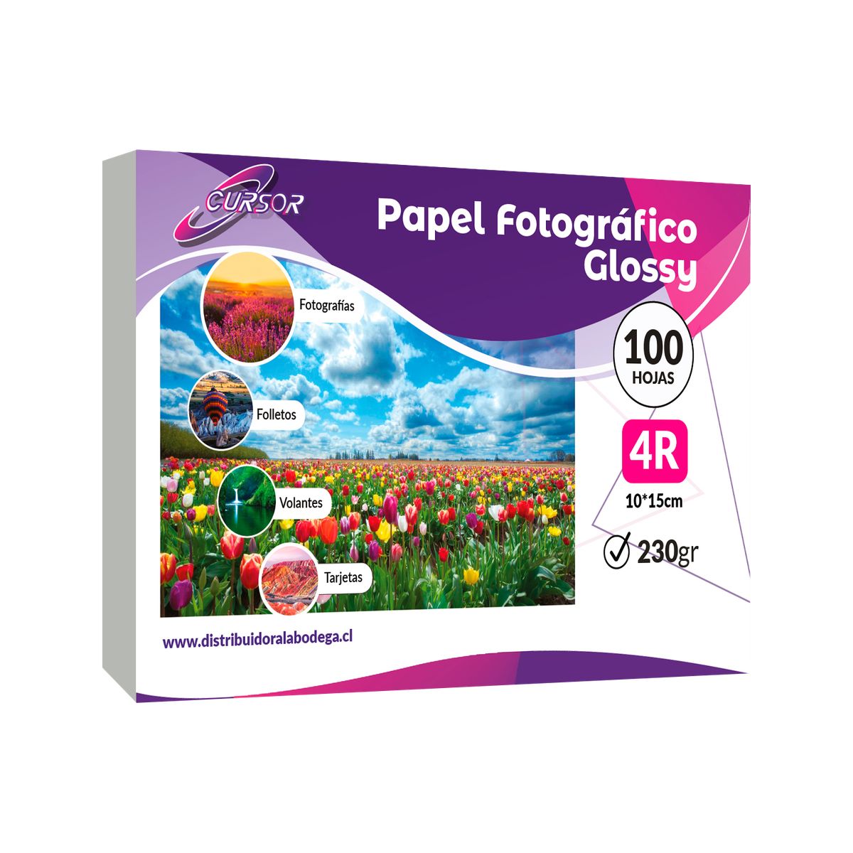 CURSOR - Papel Fotografico Premium Glossy 4r 230g 100h Cursor