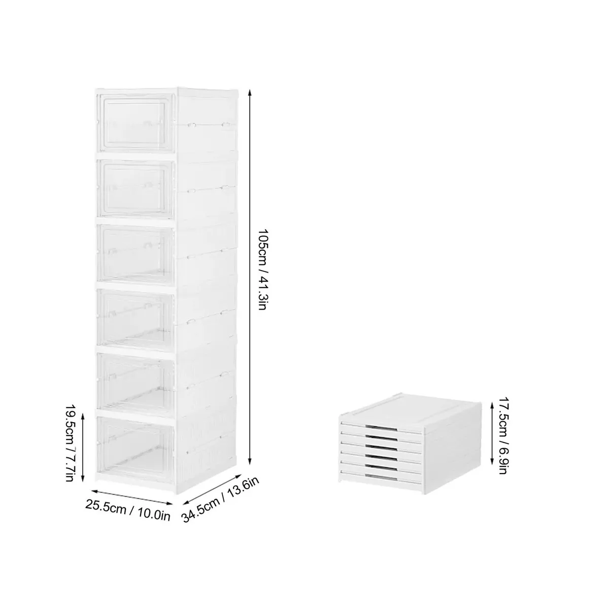 ANGELES DEL HOGAR - Cajas Plásticas Almacenamiento  Plegable Apilable Transparente