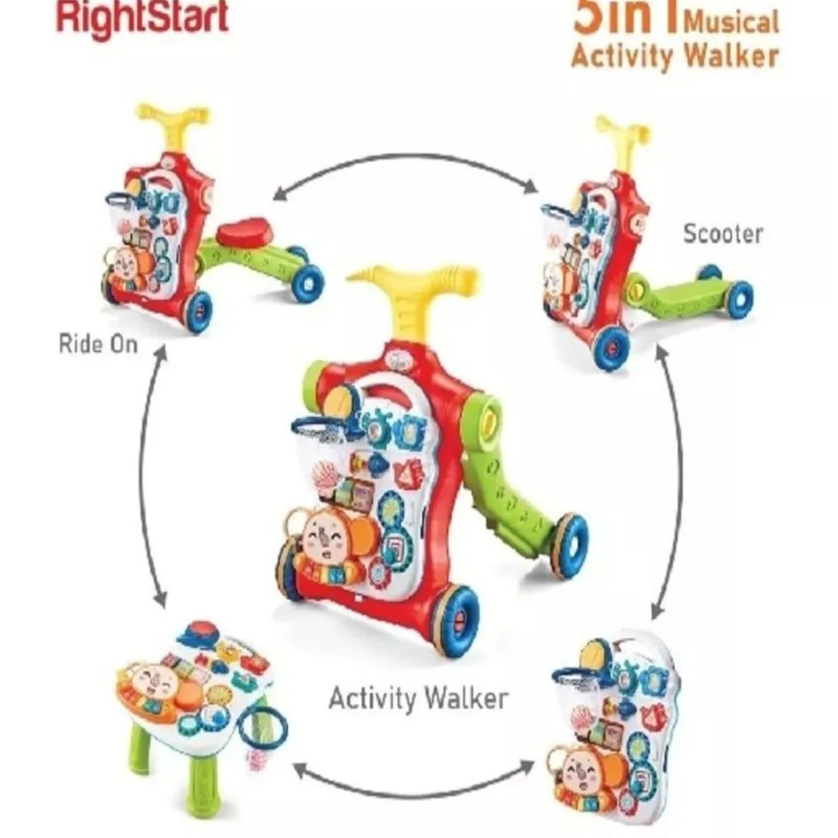 GENERICO - Correpasillo Musical 5 en 1 Caminador Andador