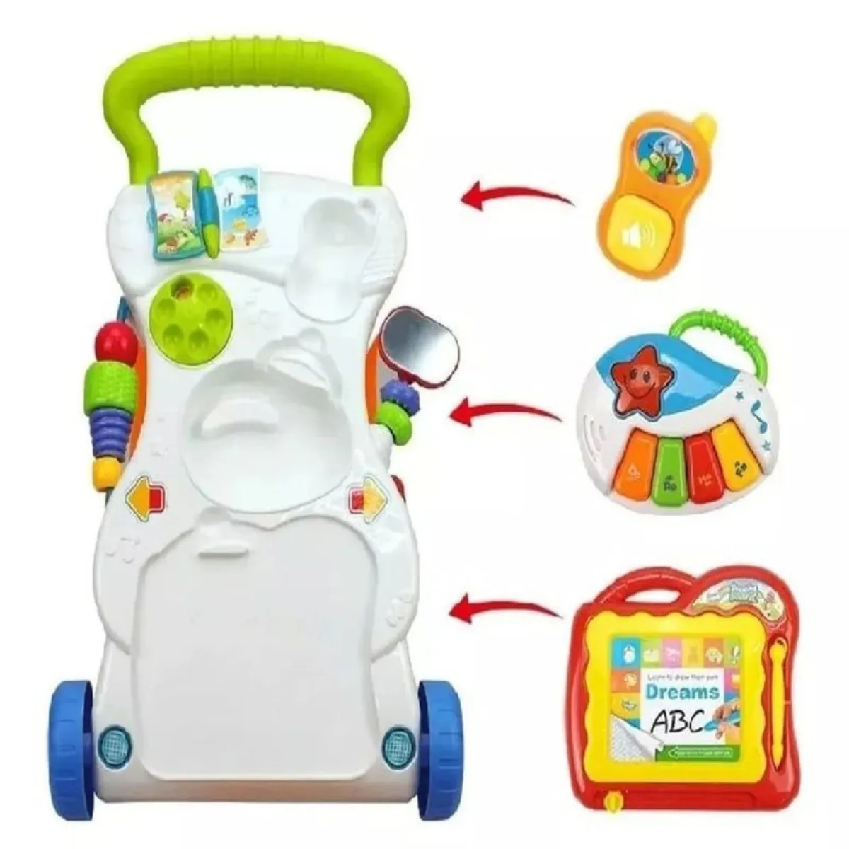 GENERICO - Correpasillo Bebé 2 en 1 Musical Didáctico