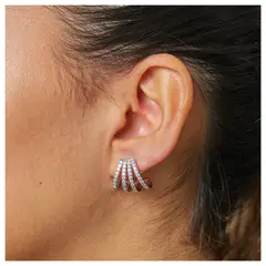 BOAZ JOYAS - ARGOLLAS TIDA BAÑADAS EN ORO BLANCO