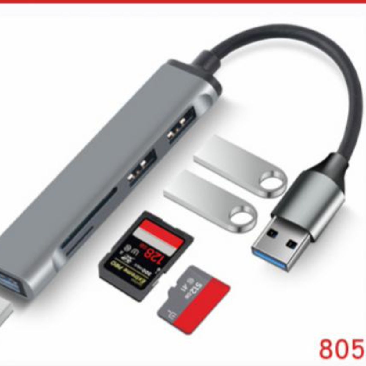 GENERICO - LECTOR TARJETA USB 5 EN 1