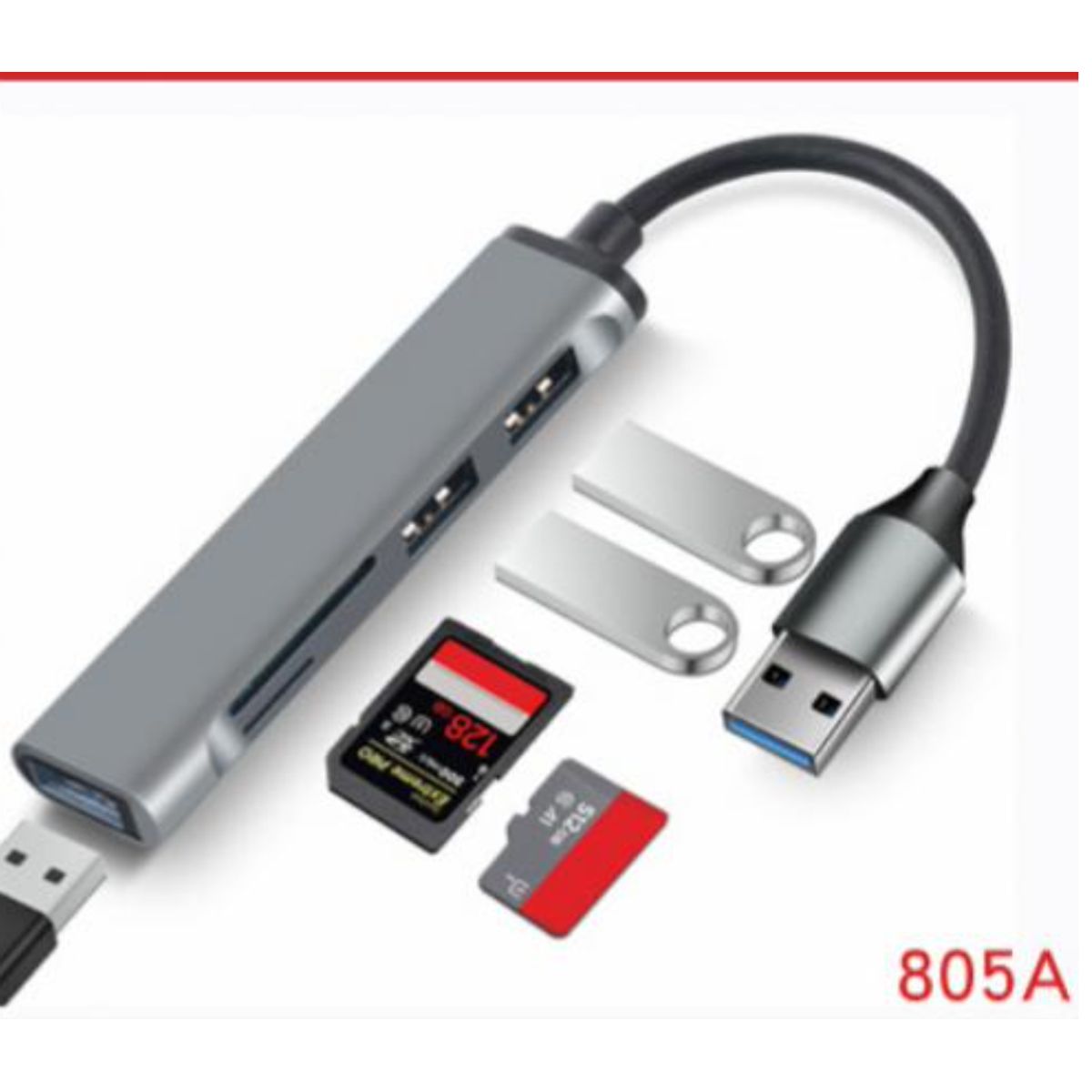 GENERICO - LECTOR TARJETA USB 5 EN 1