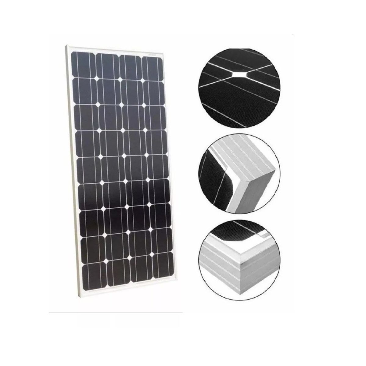 GENERICO - X2 Unidad Panel Solar 168Cm x68x40Mm 36 Celdas, Unidad 150 Watts