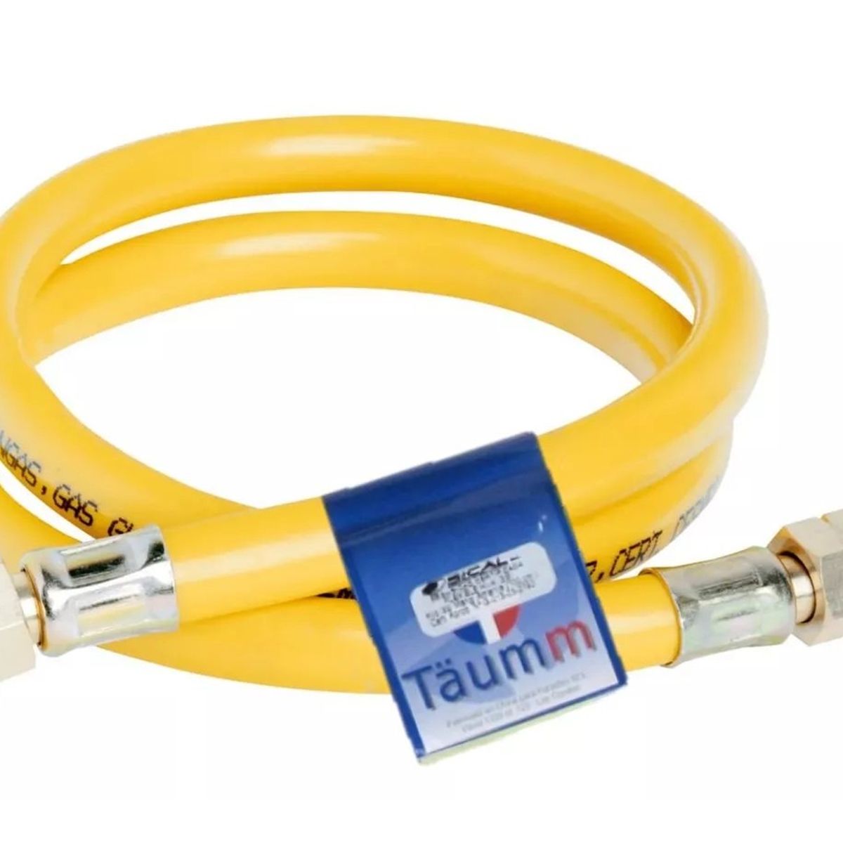TAUMM - Flexible Gas Manguera Amarilla 3/8 Hi Izq 1 Mt Certificada