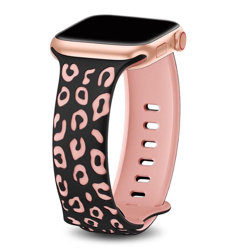 GENERICO - Banda Silicona con Grabado Leopardo para Apple Watch 42mm44mm45mm49mm