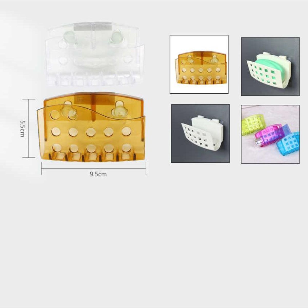 GENERICO - Organizador Para Baño Acrilico Con 2 Ventosas