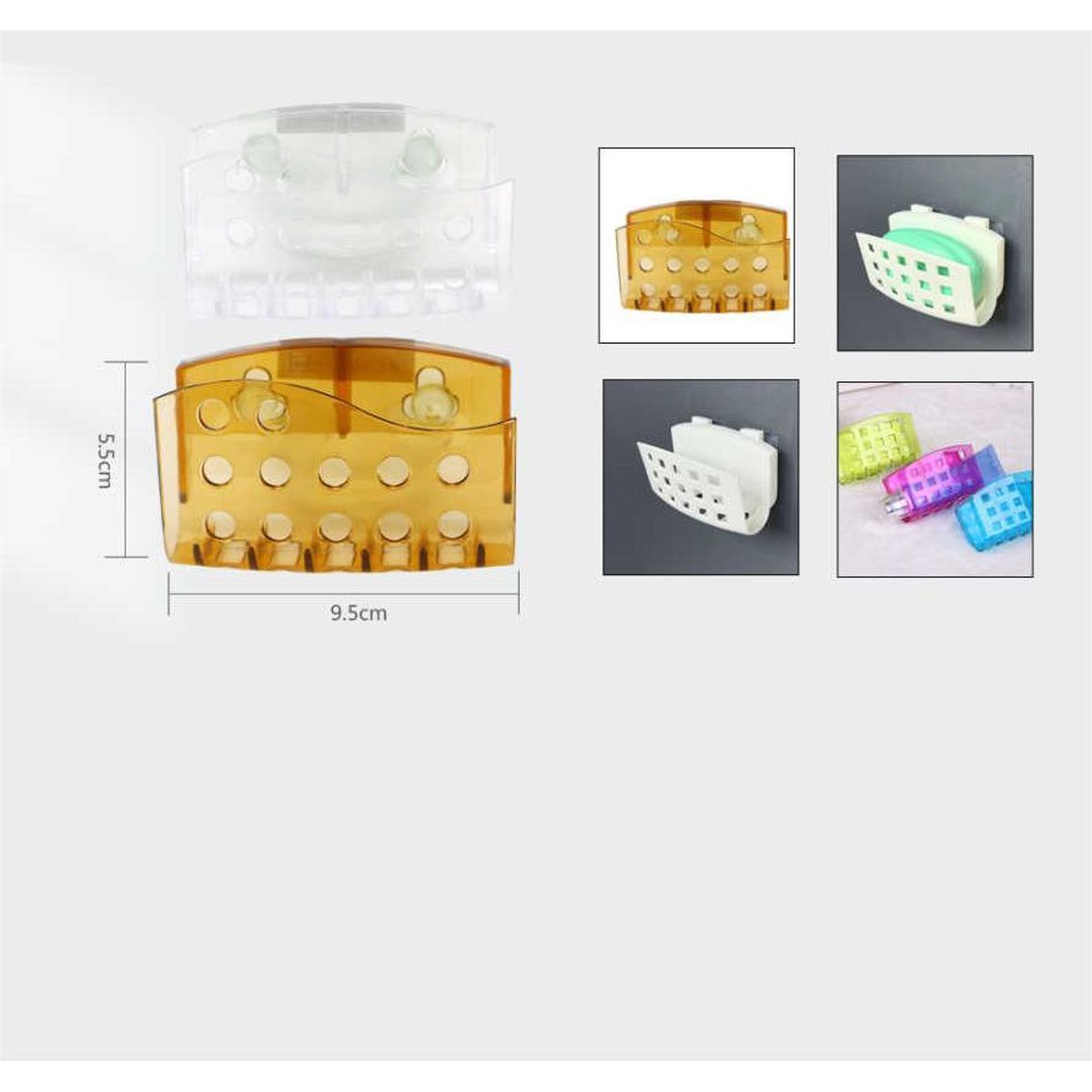 GENERICO - Organizador Para Baño Acrilico Con 2 Ventosas