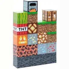 MUNDO MAGIA - Minecraft Lampara Para Armar Y Construir Bloques Con Luz Usb