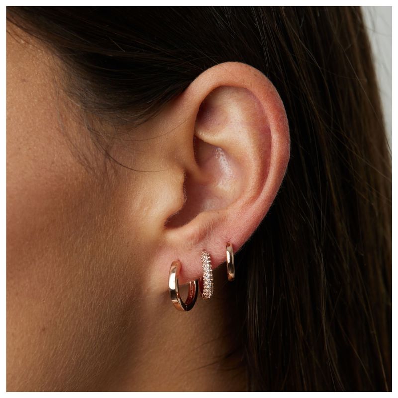 BOAZ JOYAS - ARGOLLAS URBAN BAÑADAS EN ORO ROSADO