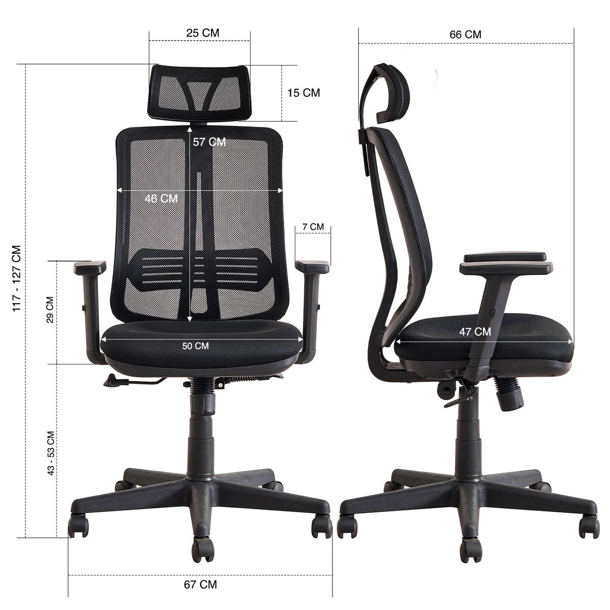 NOVAHUS - Silla de Escritorio Autonomous Full Negro