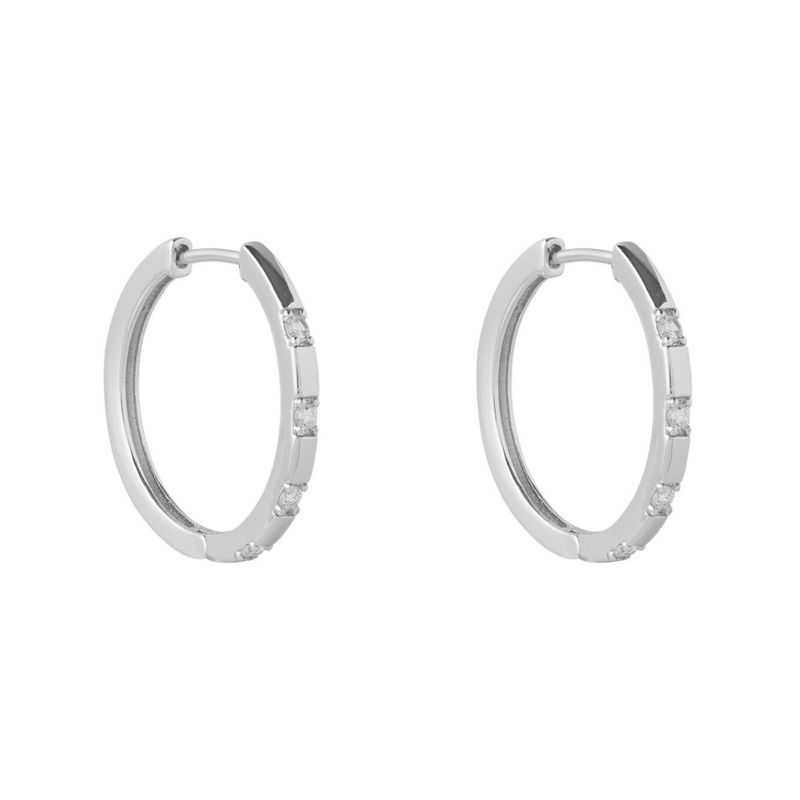 BOAZ JOYAS - ARGOLLAS VAL BAÑADAS EN ORO BLANCO