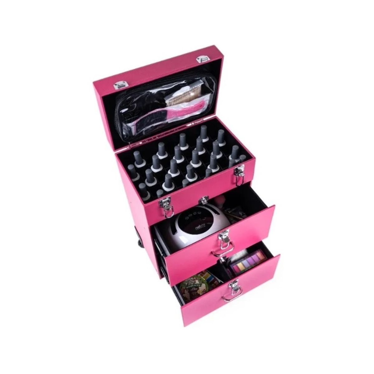 GENERICO - Maleta Multiuso Para Manicure y Maquillaje ROSADA