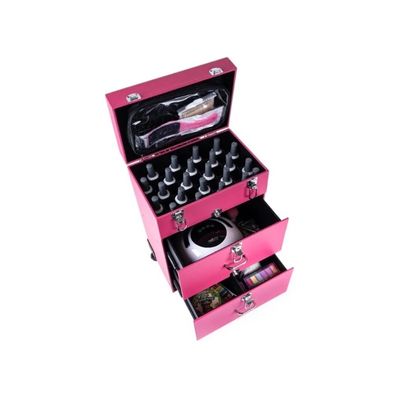 Imagen 2 del producto Maleta Multiuso Para Manicure y Maquillaje ROSADA