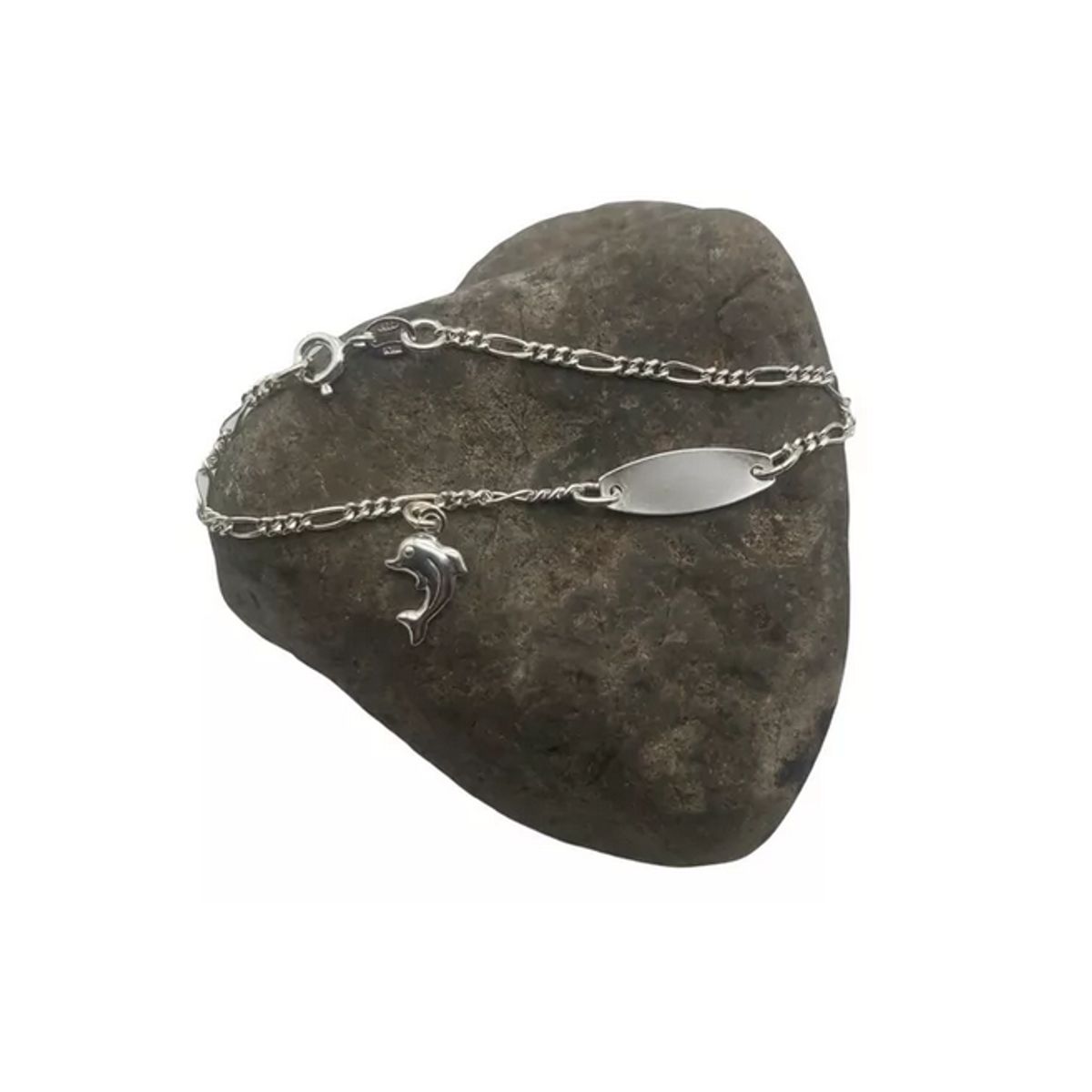 GENERICO - Piocha Pulsera Guagua/niño/niña Plata Italiana 925 - Delfin