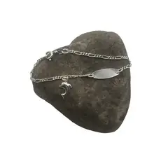 GENERICO - Piocha Pulsera Guagua/niño/niña Plata Italiana 925 - Delfin