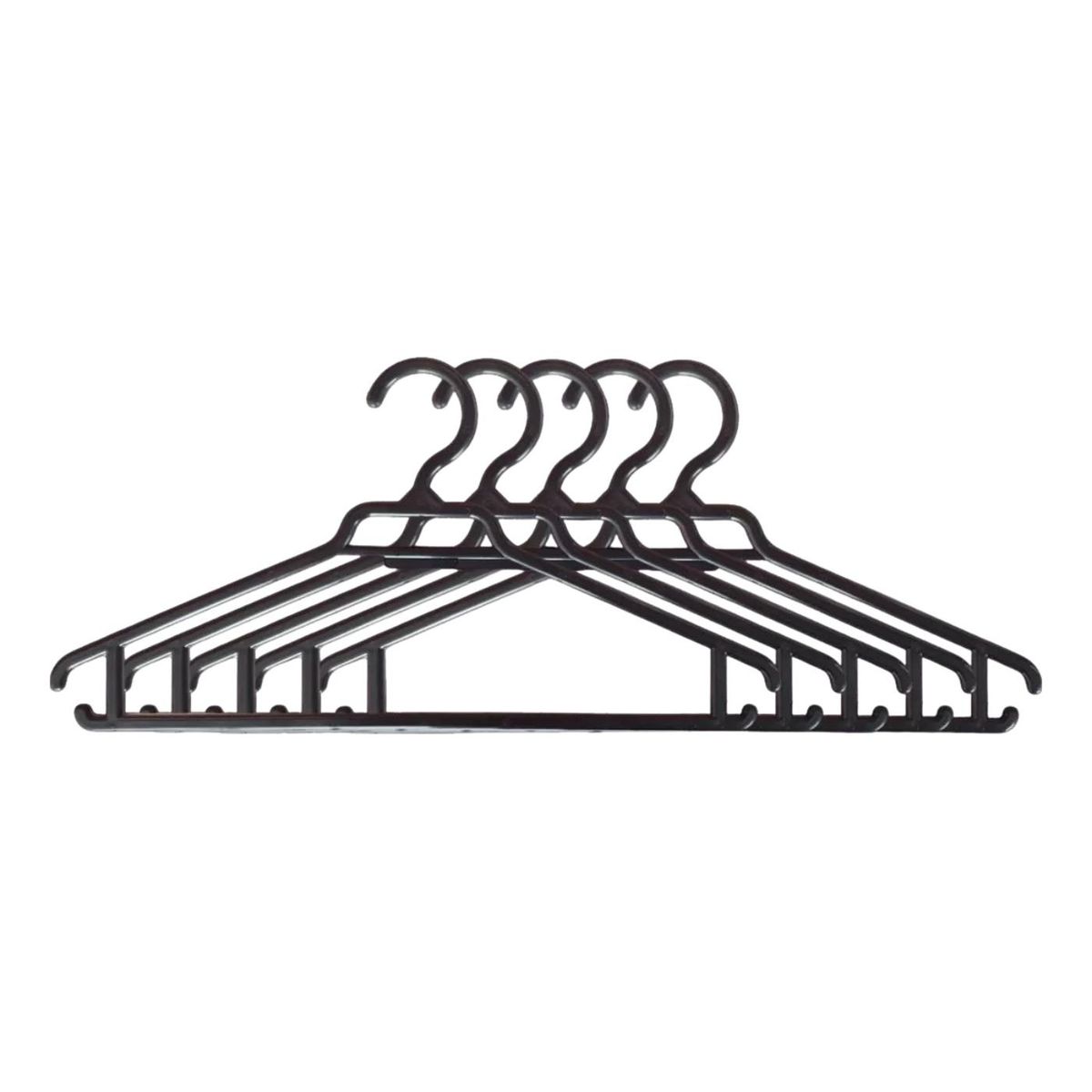 LIKE SHOP - Pack 10 Colgadores Ropa Negro