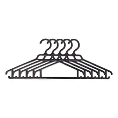LIKE SHOP - Pack 10 Colgadores Ropa Negro