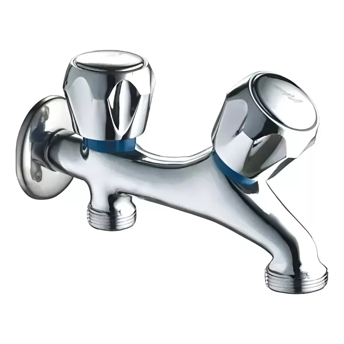 TAUMM - Llave Lavadora Lavadero Jardín Simultanea 2 Salida 3/4 Taumm
