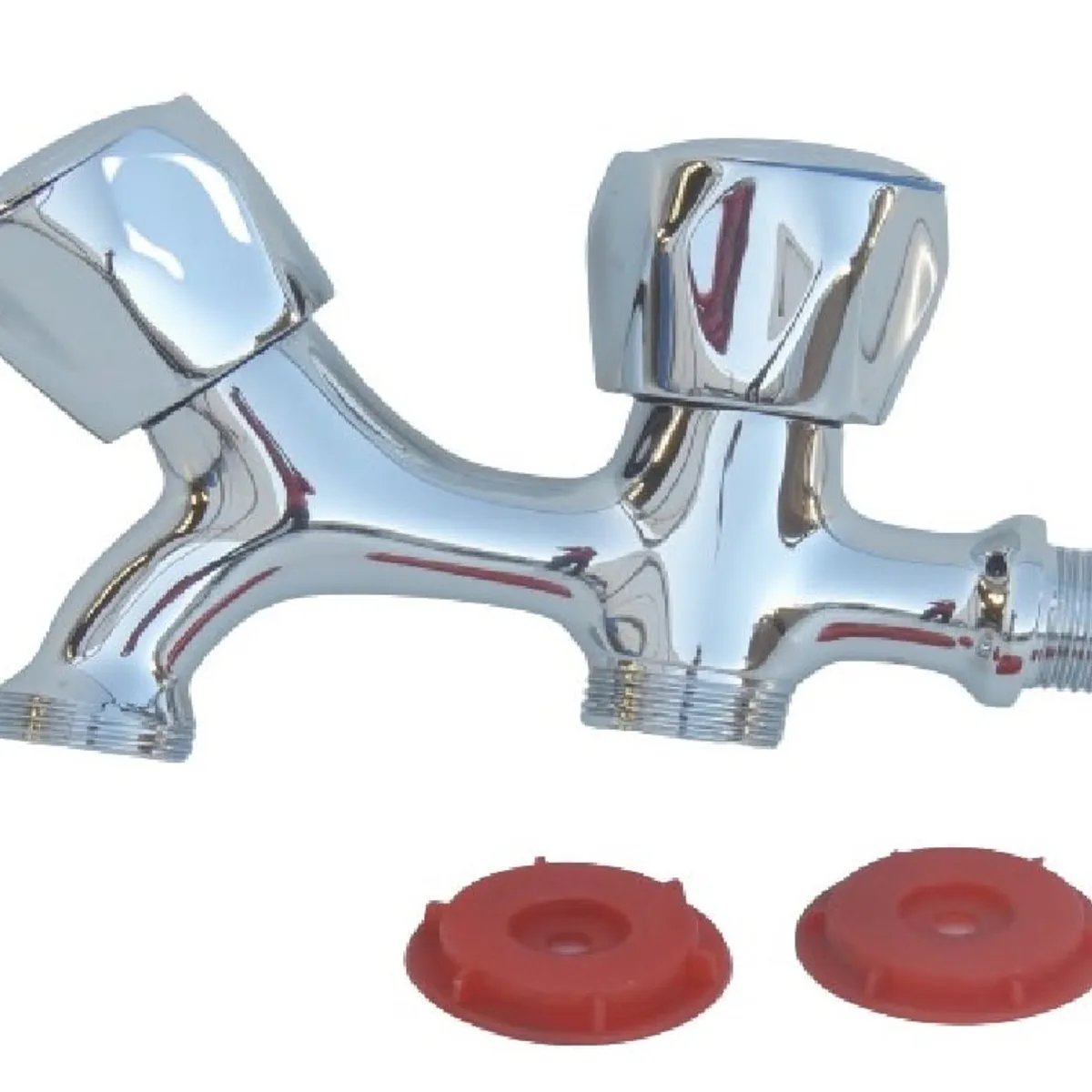 TAUMM - Llave Lavadora Lavadero Jardín Simultanea 2 Salida 3/4 Taumm