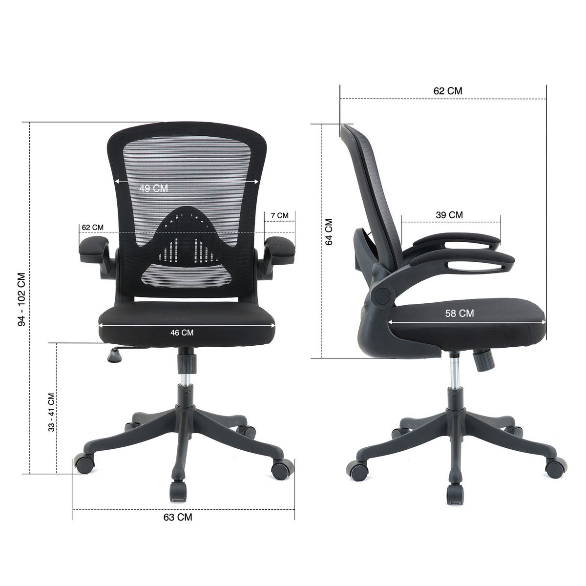 NOVAHUS - Silla de Escritorio Ergo Flex Pro Negro