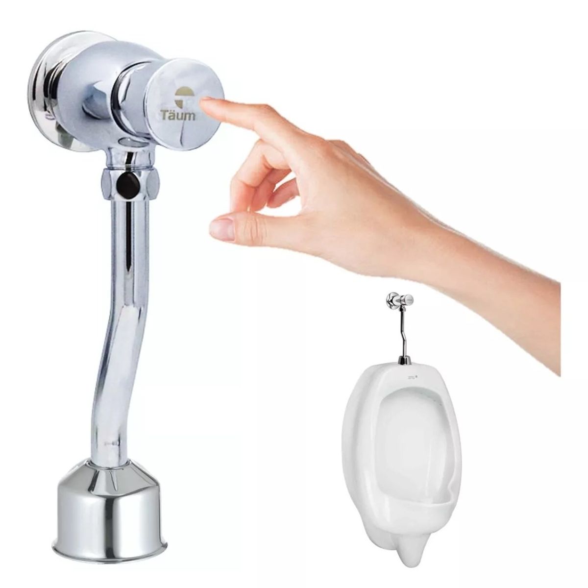 TAUMM - Llave Temporizada Urinario Descarga Regulable Boton Taumm