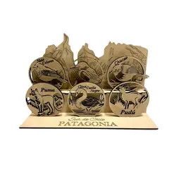 GENERICO - Set Posavasos decorativos Animales Sur de Chile - Patagonia
